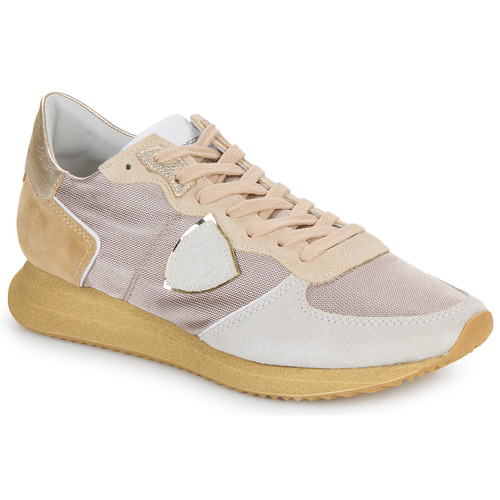 Shoes Women Low top trainers Philippe Model TRPX LOW WOMAN Beige / Gold