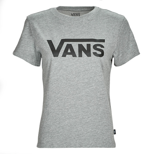 Clothing Women Long sleeved tee-shirts Vans WM FLYING V CREW TEE Grey / Black