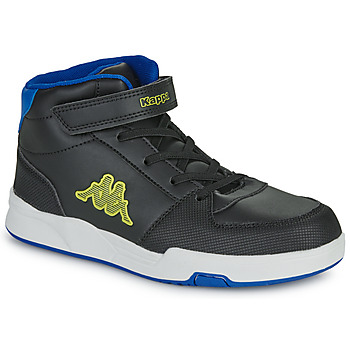 Shoes Boy Hi top trainers Kappa OSCAR MID KID EV Black / Blue / Yellow