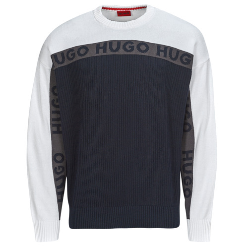 Clothing Men Jumpers HUGO Stimoh Grey / White / Marine