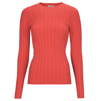 Clothing Women Jumpers Only ONLDIMA LIFE LS BUTTON O-NECK KNT Red