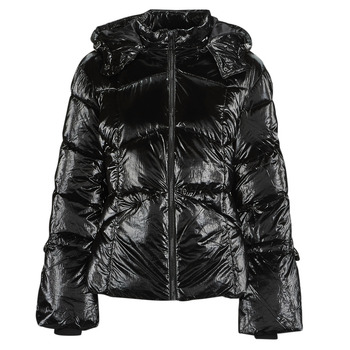 Clothing Women Duffel coats Guess PALOMA SHORT PUFFA JACKET Black