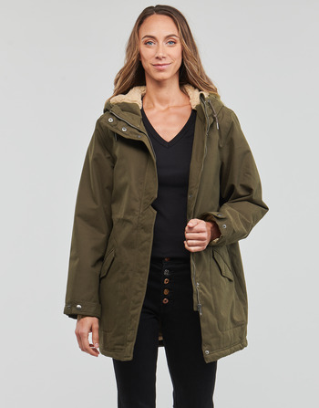 Clothing Women Parkas Volcom LESS IS MORE 5K PARKA Kaki