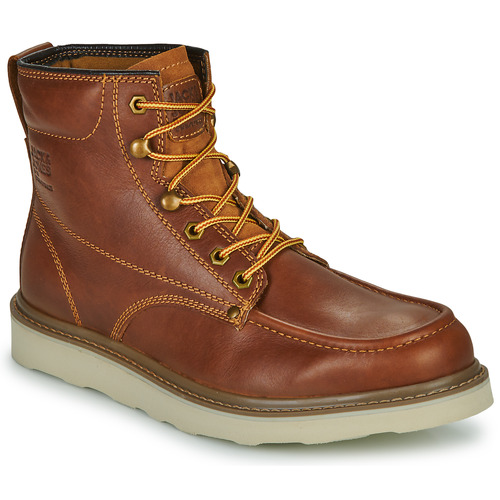 Shoes Men Mid boots Jack & Jones JFWALDGATE MOC LEATHER BOOT Cognac