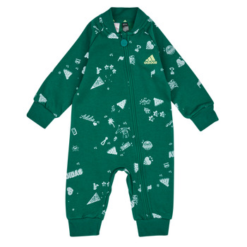 Clothing Children Jumpsuits / Dungarees Adidas Sportswear BLUV Q3 ONESI Green / White