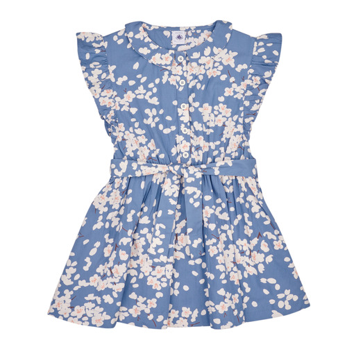 Clothing Girl Short Dresses Petit Bateau MAGNOLIA Blue