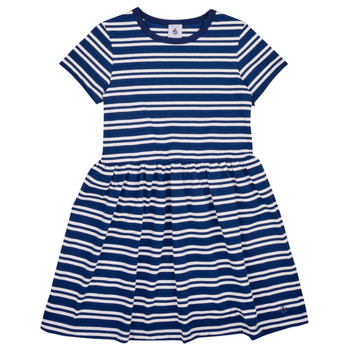 Clothing Girl Short Dresses Petit Bateau MARILYN Marine