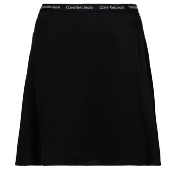 Clothing Women Skirts Calvin Klein Jeans LOGO ELASTIC SKIRT Black