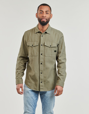 Clothing Men Long-sleeved shirts G-Star Raw marine slim shirt l\s Beige