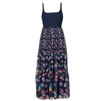 Clothing Women Long Dresses Desigual VEST_VANCOUVER Black / Multicolour