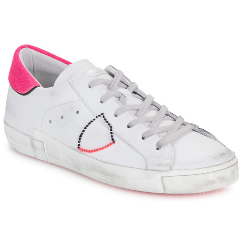 Shoes Women Low top trainers Philippe Model PRSX LOW WOMAN White / Pink