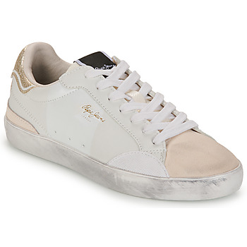 Shoes Women Low top trainers Pepe jeans LANE MOON W Beige / Gold