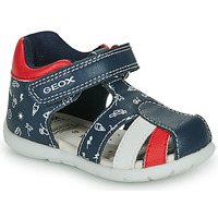 Shoes Boy Sandals Geox B ELTHAN BOY Marine / Red / White