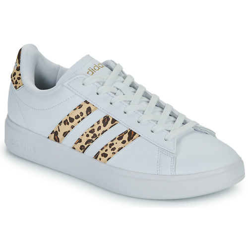 Shoes Women Low top trainers Adidas Sportswear GRAND COURT 2.0 White / Leopard