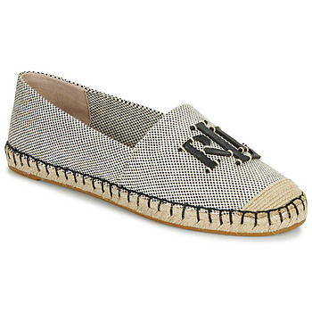 Shoes Women Espadrilles Lauren Ralph Lauren CAMERYN LOGO-ESPADRILLES-FLAT Beige / Black