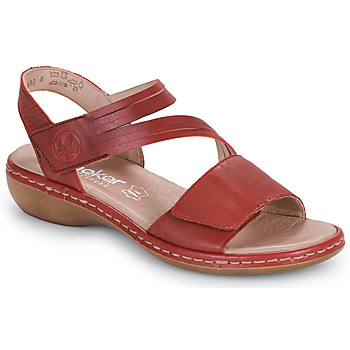 Shoes Women Sandals Rieker  Red