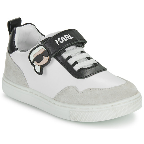 Shoes Children Low top trainers Karl Lagerfeld KARL'S VARSITY KLUB White / Black