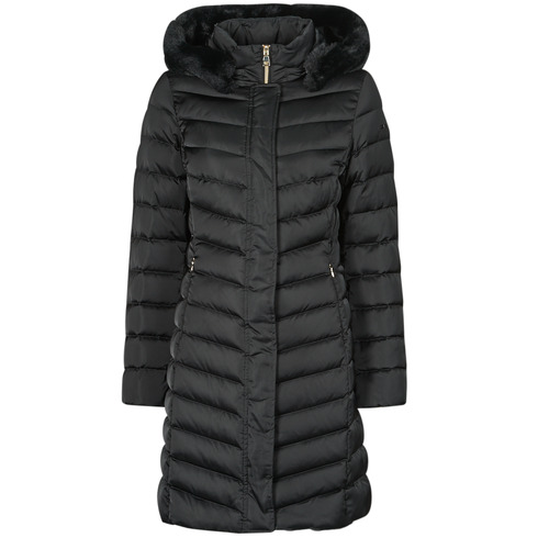 Clothing Women Duffel coats Geox W BETTANIE LONG JKT Black