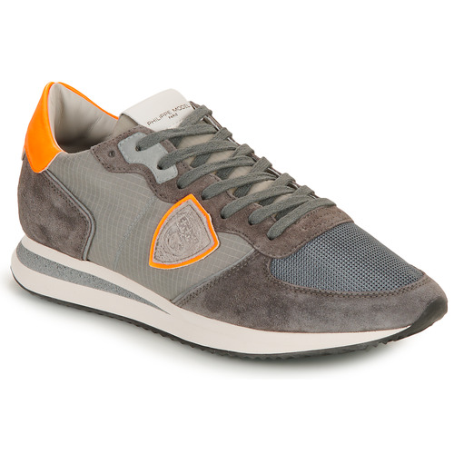 Shoes Men Low top trainers Philippe Model TRPX LOW MAN Grey / Orange