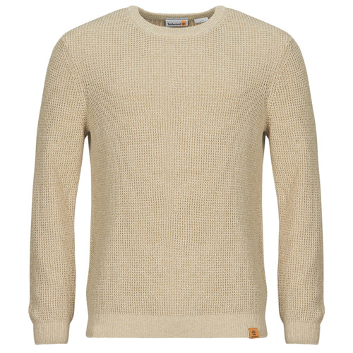 Clothing Men Jumpers Timberland Crew Neck Sweater Beige