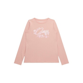 Clothing Girl Long sleeved tee-shirts Guess LS T SHIRT Pink