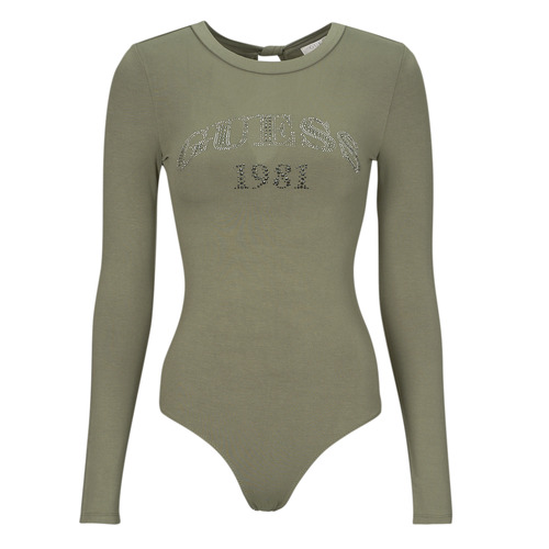 Underwear Women Leotards Guess LS ALEXANDRA LOGO Kaki