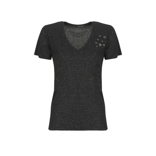 Clothing Women Short-sleeved t-shirts Ikks TS MC V STRAIGHT Black