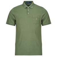 Clothing Men Short-sleeved polo shirts Polo Ralph Lauren POLO EN JERSEY AVEC POCHE Kaki / Cargo / Green