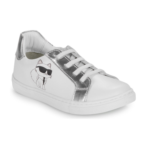 Shoes Girl Low top trainers Karl Lagerfeld Z30321/10P White / Silver