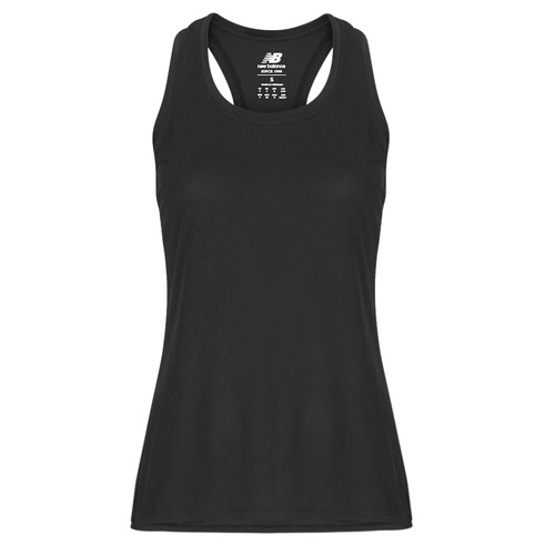 Clothing Women Tops / Sleeveless T-shirts New Balance CORE RUN TANK Black