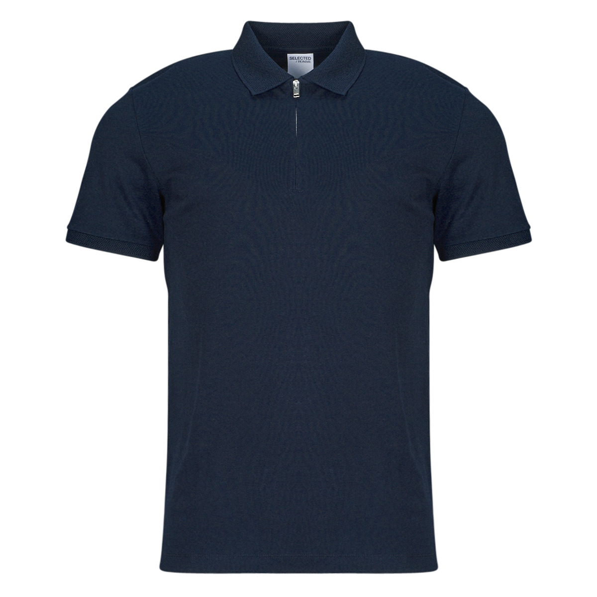 Clothing Men Short-sleeved polo shirts Selected SLHFAVE ZIP Marine