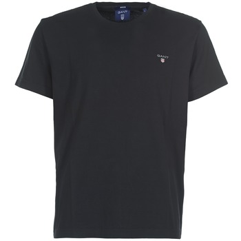 Clothing Men Short-sleeved t-shirts Gant THE ORIGINAL SOLID T-SHIRT Black