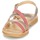 Shoes Girl Sandals Citrouille et Compagnie GENTOU Pink / Silver