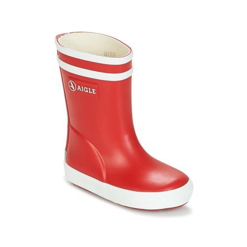 Shoes Children Wellington boots Aigle BABY FLAC Red / White