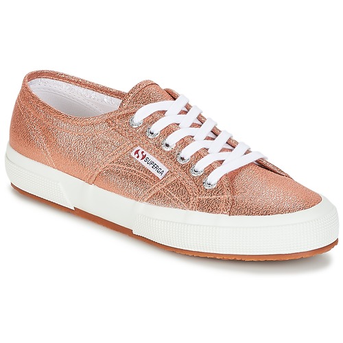 Shoes Women Low top trainers Superga 2750 LAMEW Pink / Gold