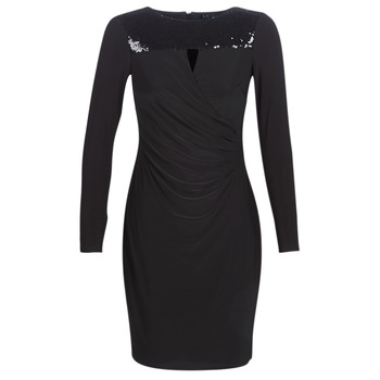 Odjeća Žene
 Kratke haljine Lauren Ralph Lauren SEQUINED YOKE JERSEY DRESS Crna