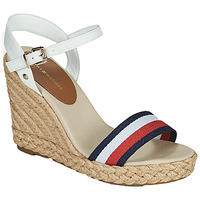 Obuća Žene
 Sandale i polusandale Tommy Hilfiger SHIMMERY RIBBON HIGH WEDGE Bijela