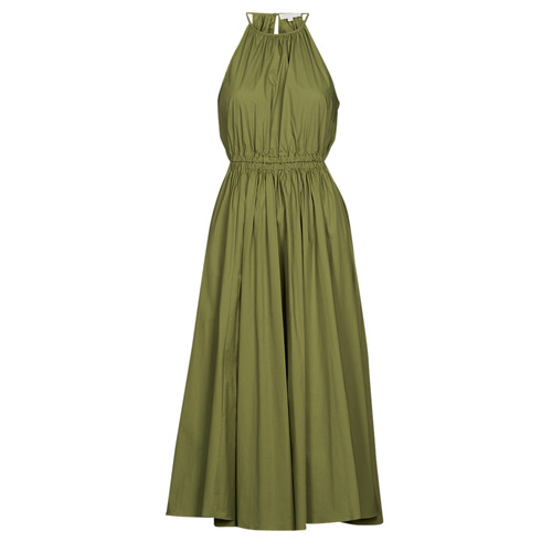 Odjeća Žene
 Duge haljine MICHAEL Michael Kors HALTER CTN MIDI DRESS Kaki