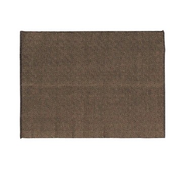 Dom Tepisi Douceur d intérieur TAPIS RECTANGLE 120 x 170 CM JUTE UNI+COTON UNI LIVIO NOIR Crna