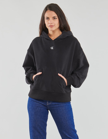 Odjeća Žene
 Sportske majice Calvin Klein Jeans MICRO MONOLOGO HOODIE Crna