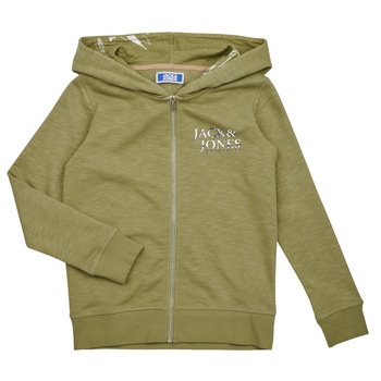 Odjeća Dječak
 Sportske majice Jack & Jones JORCRAYON SWEAT ZIP HOOD Zelena