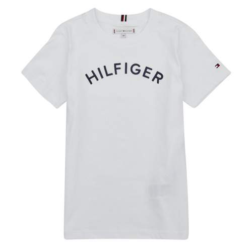 Odjeća Djeca Majice kratkih rukava Tommy Hilfiger U HILFIGER ARCHED TEE Bijela