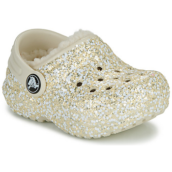 Obuća Djevojčica Klompe Crocs Classic Lined Glitter Clog T Bež / Gold