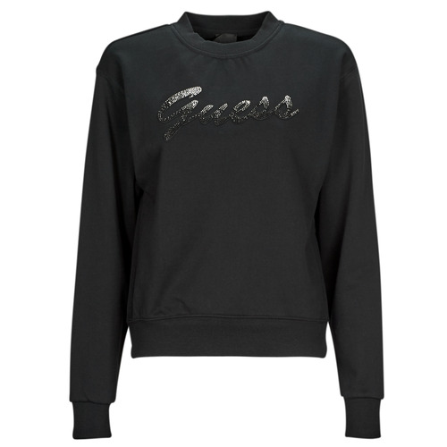 Odjeća Žene
 Sportske majice Guess CN GUESS SHINY SWEATSHIRT Crna