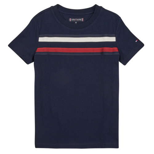 Odjeća Dječak
 Majice kratkih rukava Tommy Hilfiger GLOBAL STRIPE TEE S/S Tamno plava