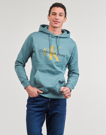 Odjeća Muškarci
 Sportske majice Calvin Klein Jeans SEASONAL MONOLOGO REGULAR HOODIE Plava