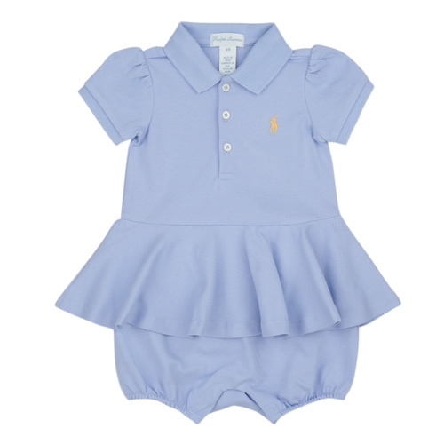 Odjeća Djevojčica Kratke haljine Polo Ralph Lauren SS PEPLUM BU-ONE PIECE-SHORTALL Plava / Nebesko plava