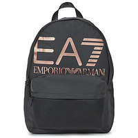 Torbe Ruksaci Emporio Armani EA7 TRAIN GRAPHIC SERIES BACKPACK Crna / Ružičasta / Zlatna