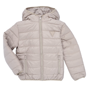 Odjeća Djeca Pernate jakne Guess HOODED LS PADDED PUFFER W ZIP Bež