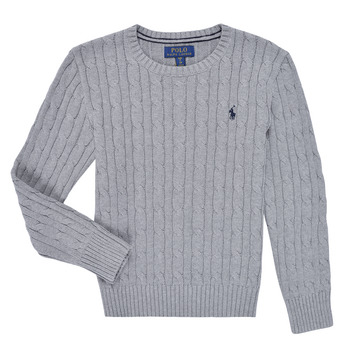 Odjeća Djeca Puloveri Polo Ralph Lauren LS CABLE CN-TOPS-SWEATER Siva